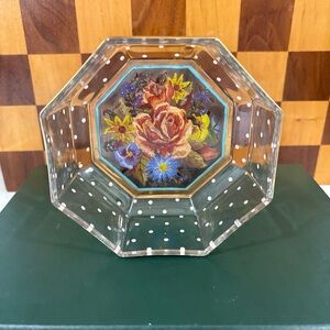 MacKenzie-Childs Octogon Garland Polka Dot Trinket Bowl